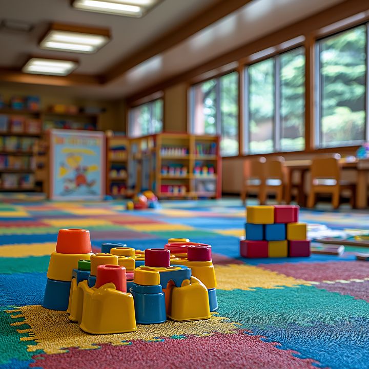 Clean and organized daycare space